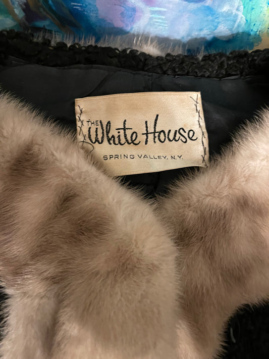 Vintage Persian Curly Lamb and Mink Jacket