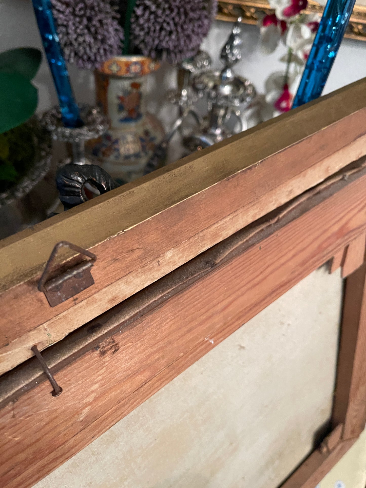 Original Antique Painting of the Rhine River in the Swiss Alps #2, Signed, Framed