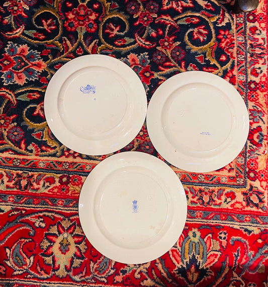 Antique Blue Willow, Blue Willow by Doulton's, Gold Rimmed Plates, Chinoiserie Plates, English Plates, Vintage Blue Willow, Plate Wall