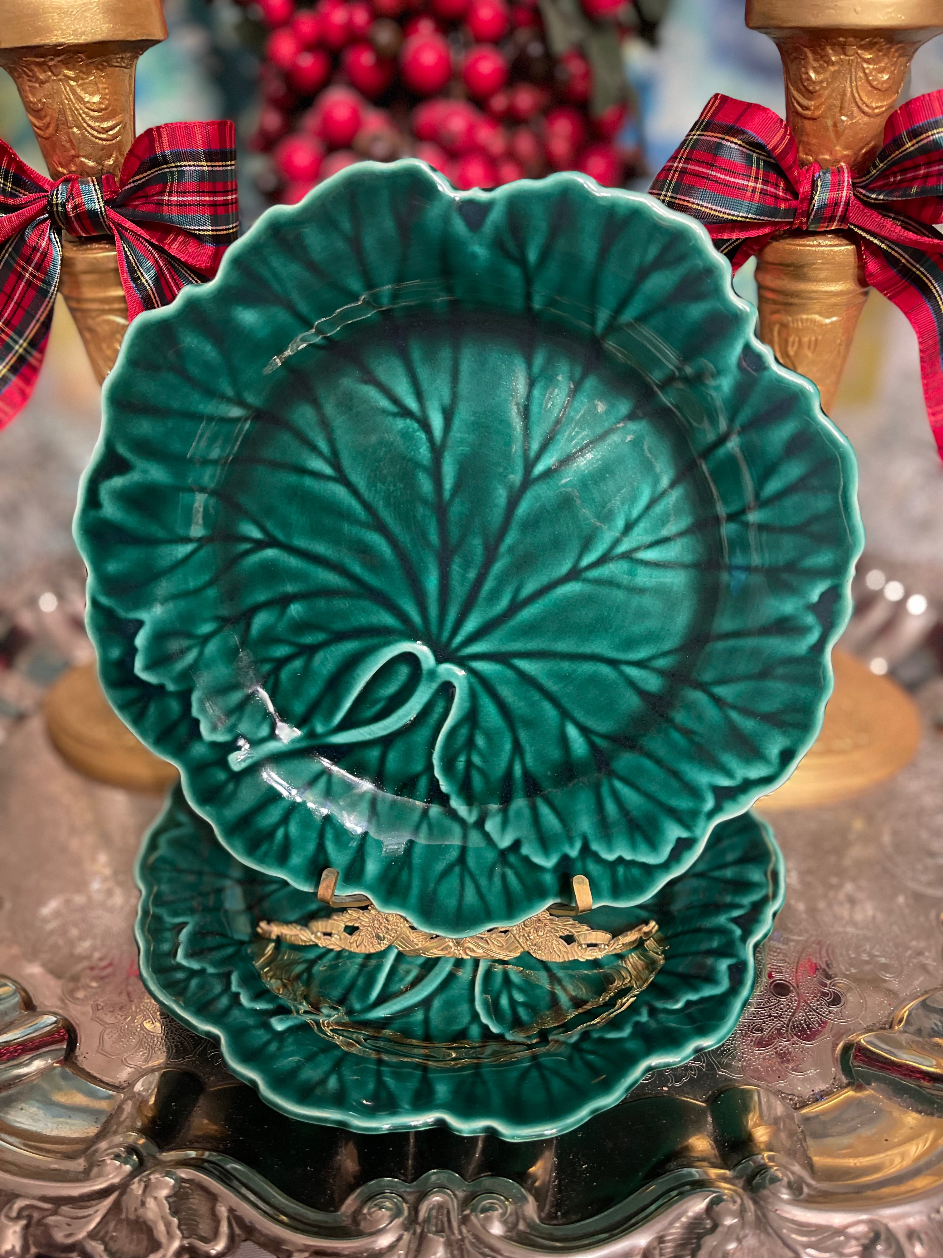 Vintage Wedgwood and Barlaston of Etruria Majolica Green Cabbage Vintage Wedgwood and Barlaston of Etruria Majolica Green Cabbage