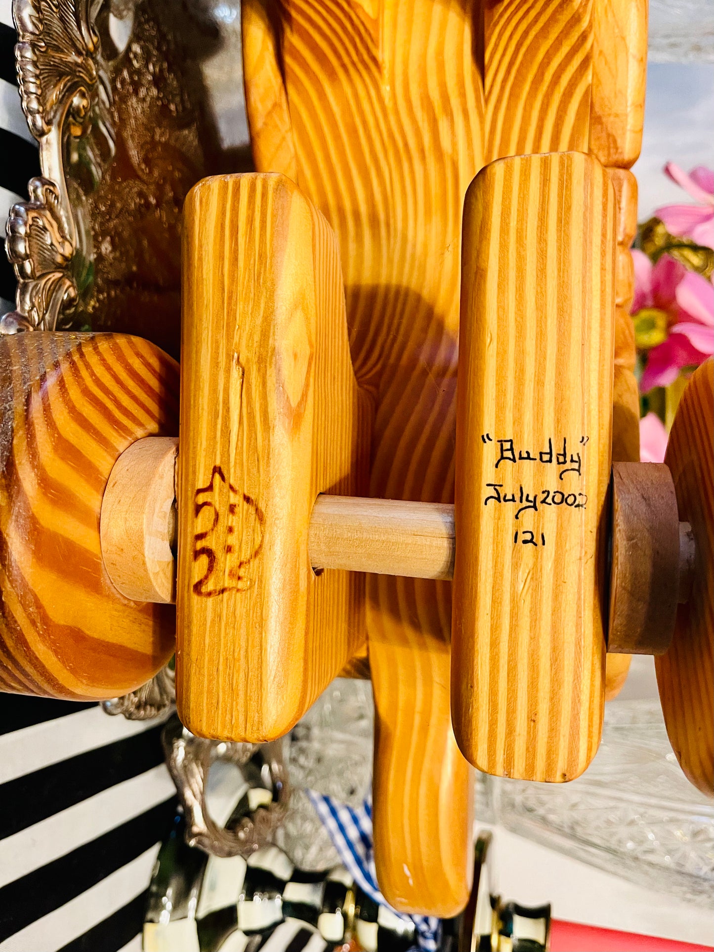 Solid Wood Hand Crafted Ride-On Armadillo