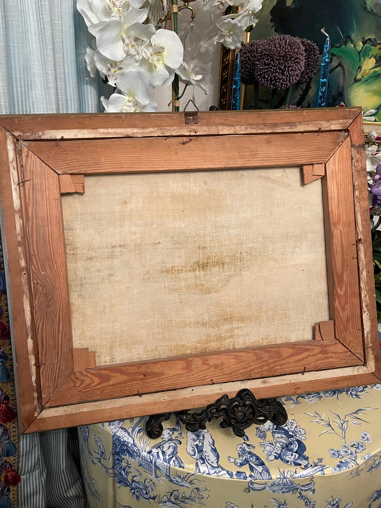 Antique Painting of the Rhine River in the Swiss Alps #1, Signed and Dated, Framed