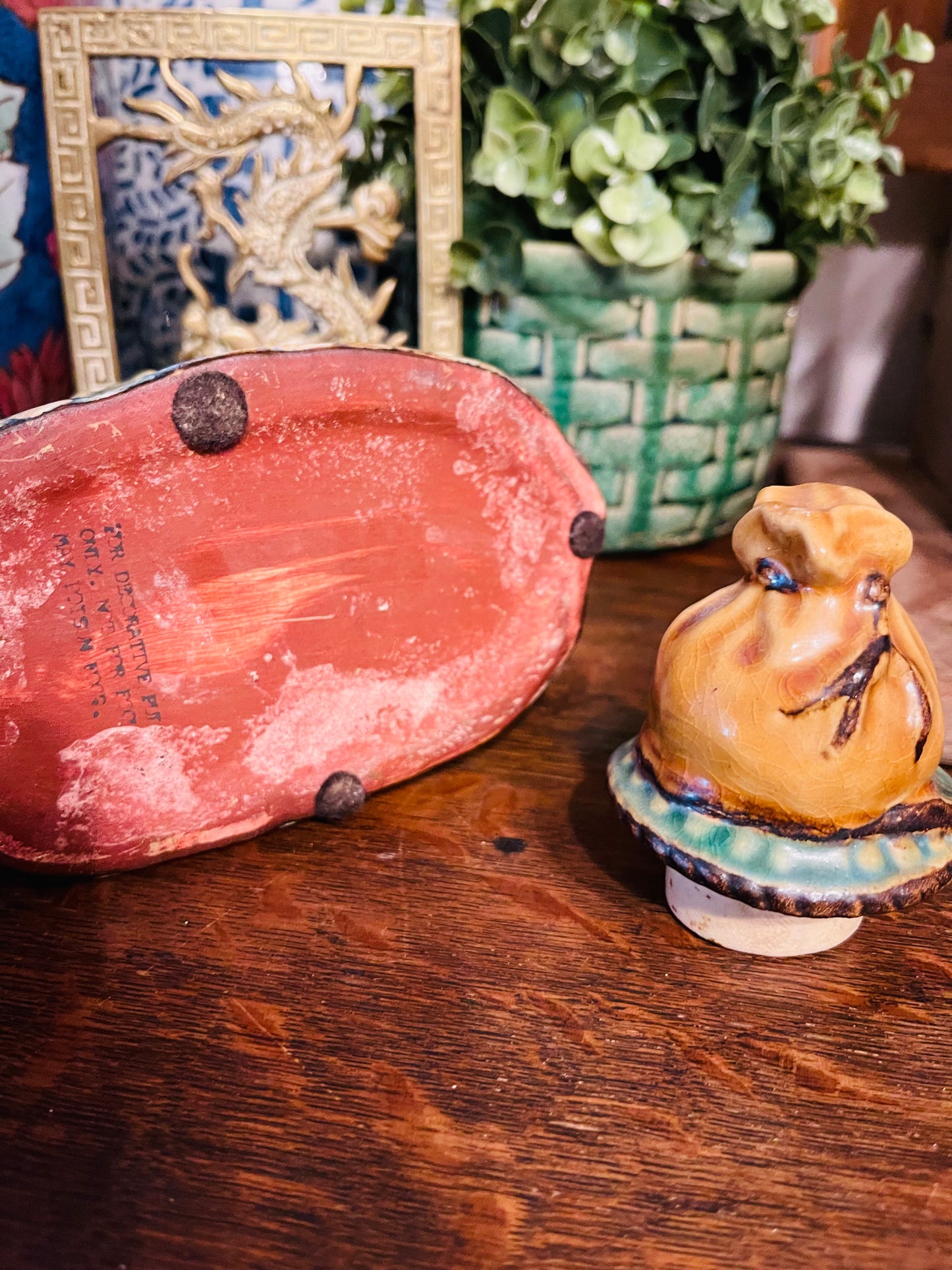 Vintage Majolica Camel Tea Pot, Camel Shelf Decor