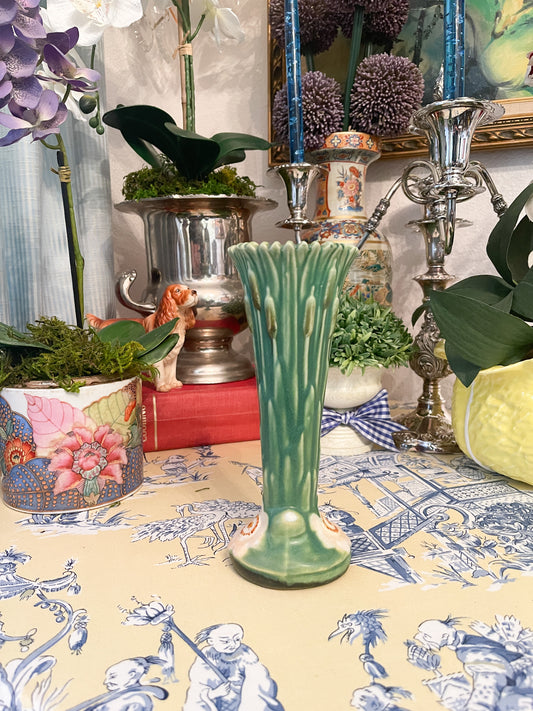 Weller Pottery Ardsley Lily Pad Vase, Water Lily and Cattails, and White