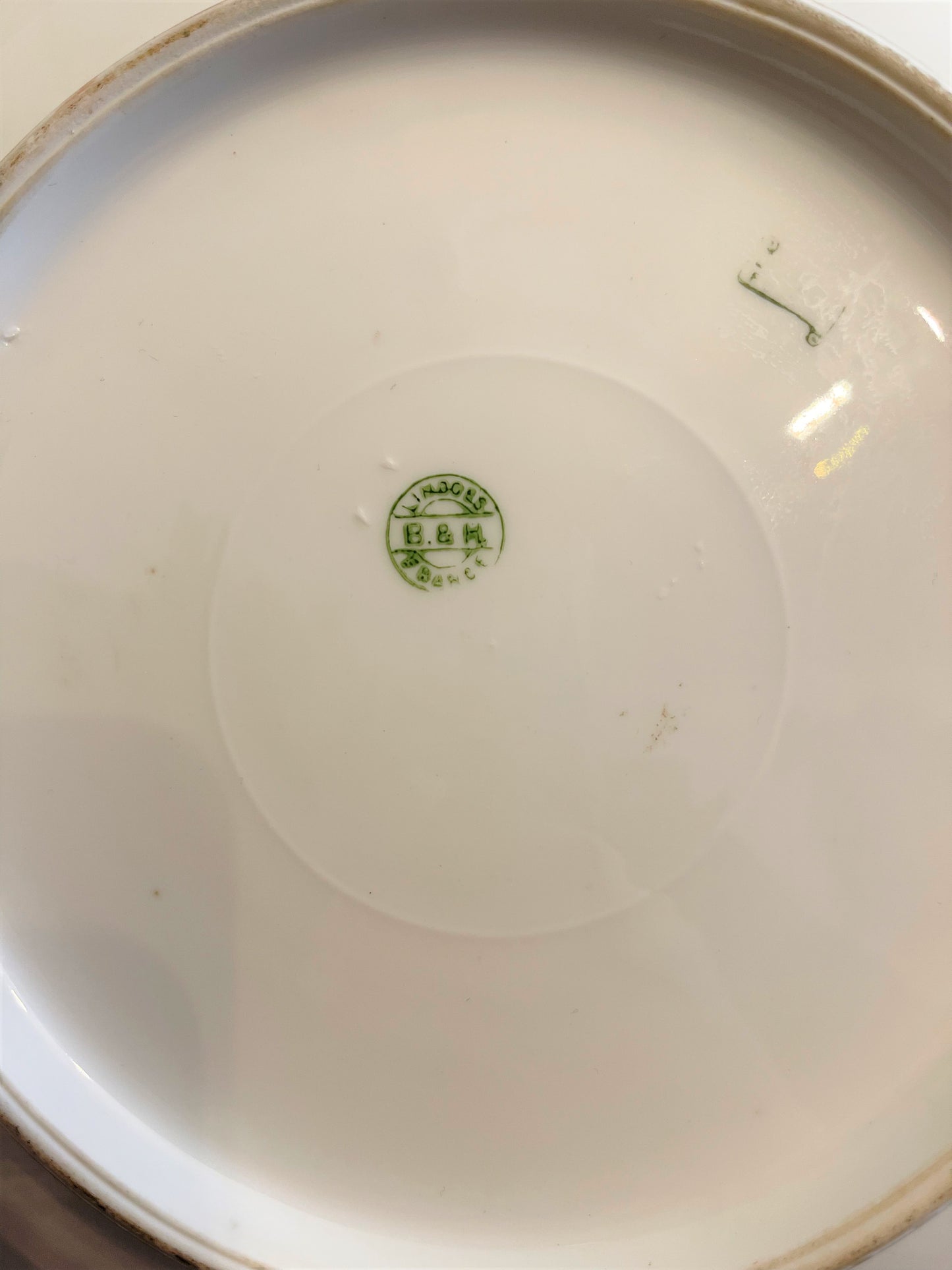 Antique B&H Limoges France Pheasant Plate, Game Bird, Signed