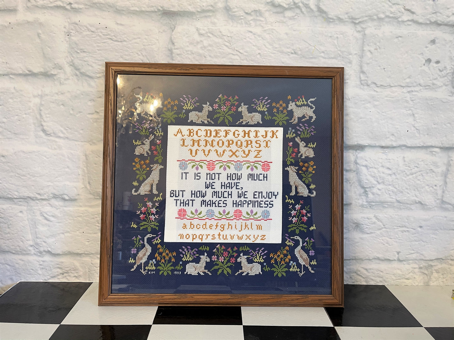 Fantastic Needlepoint Wall Hanging - Vintage