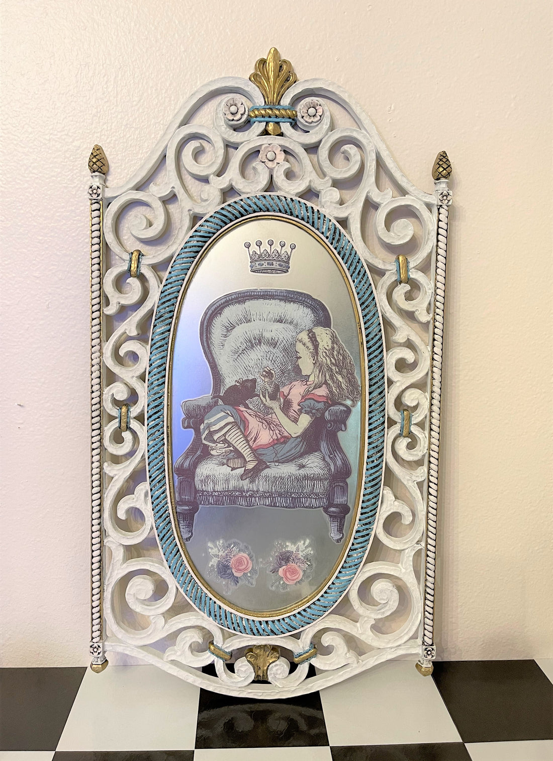 Alice in Wonderland Re-Purposed Mirror
