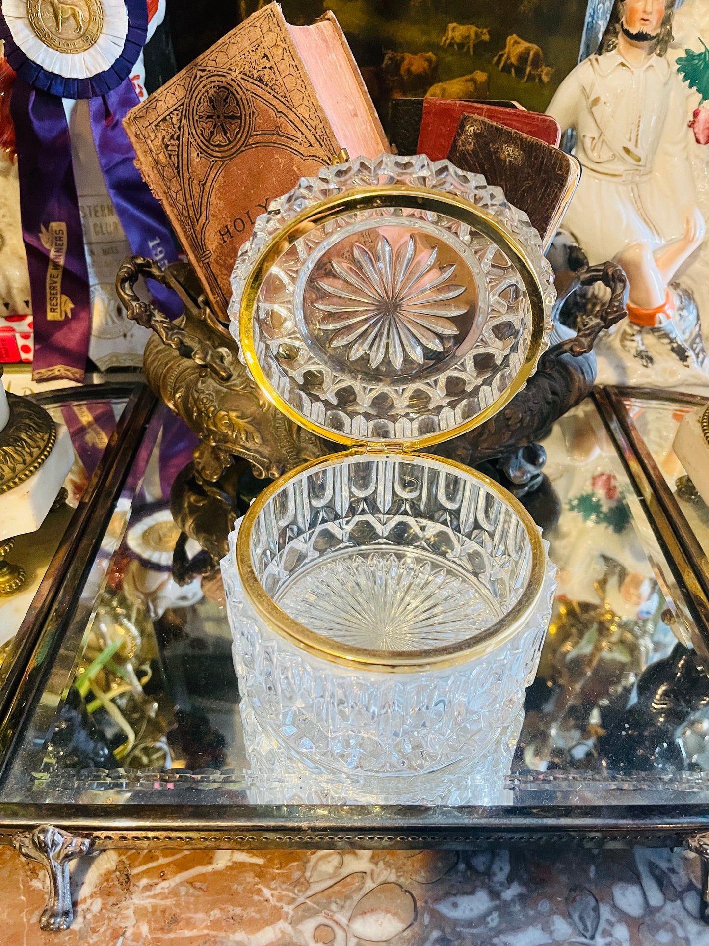 Vintage Cut Crystal Casket