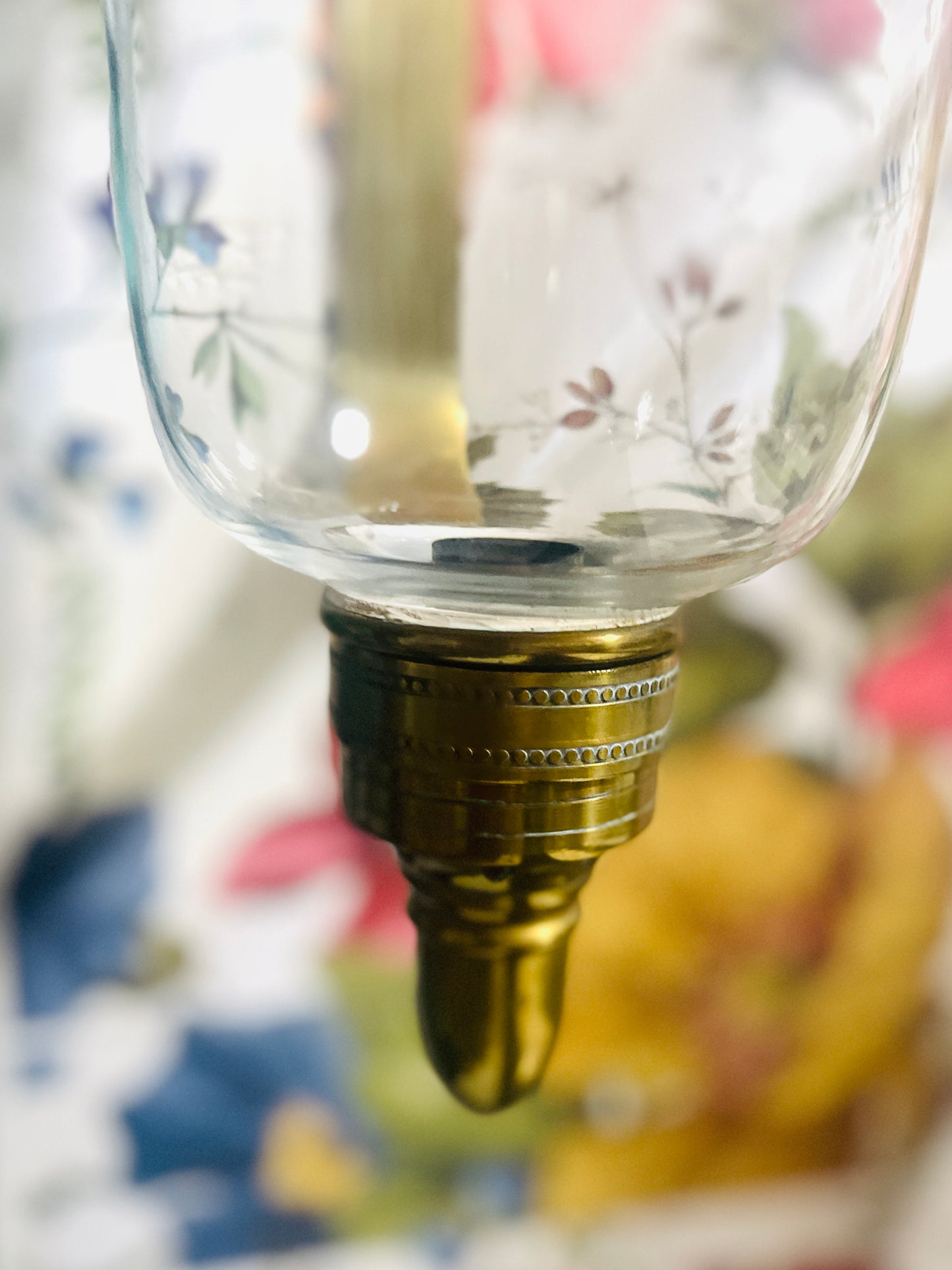 Vintage Brass & Glass Hurricane Candle Sconces — Classic Colonial Revival Style Lighting