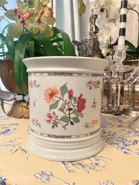 Large Raynaud Limoges Cachepot, Vibrant Florals, Made in France