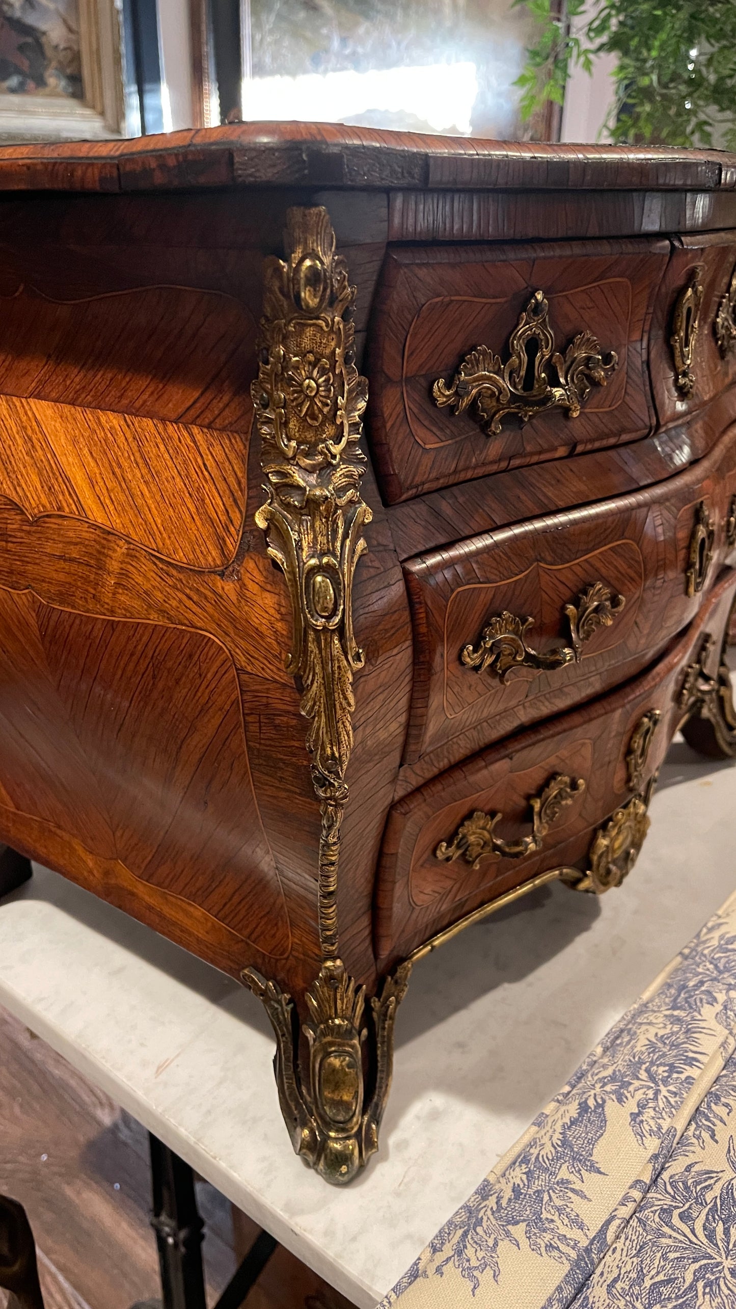 19th-Century French Miniature Commode | Coffre à Bijoux with Ormolu Mounts, Four Drawers