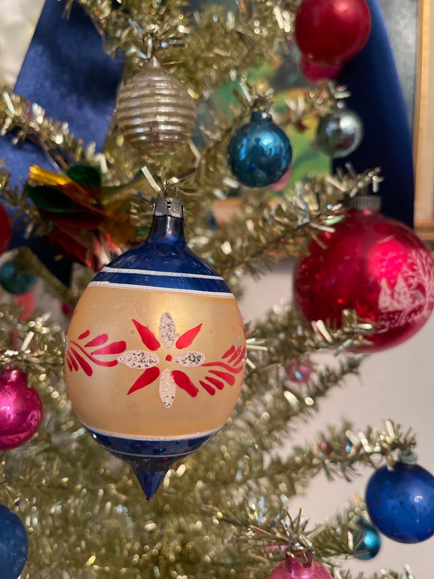 Curated Pair of Vintage Glass Ornaments