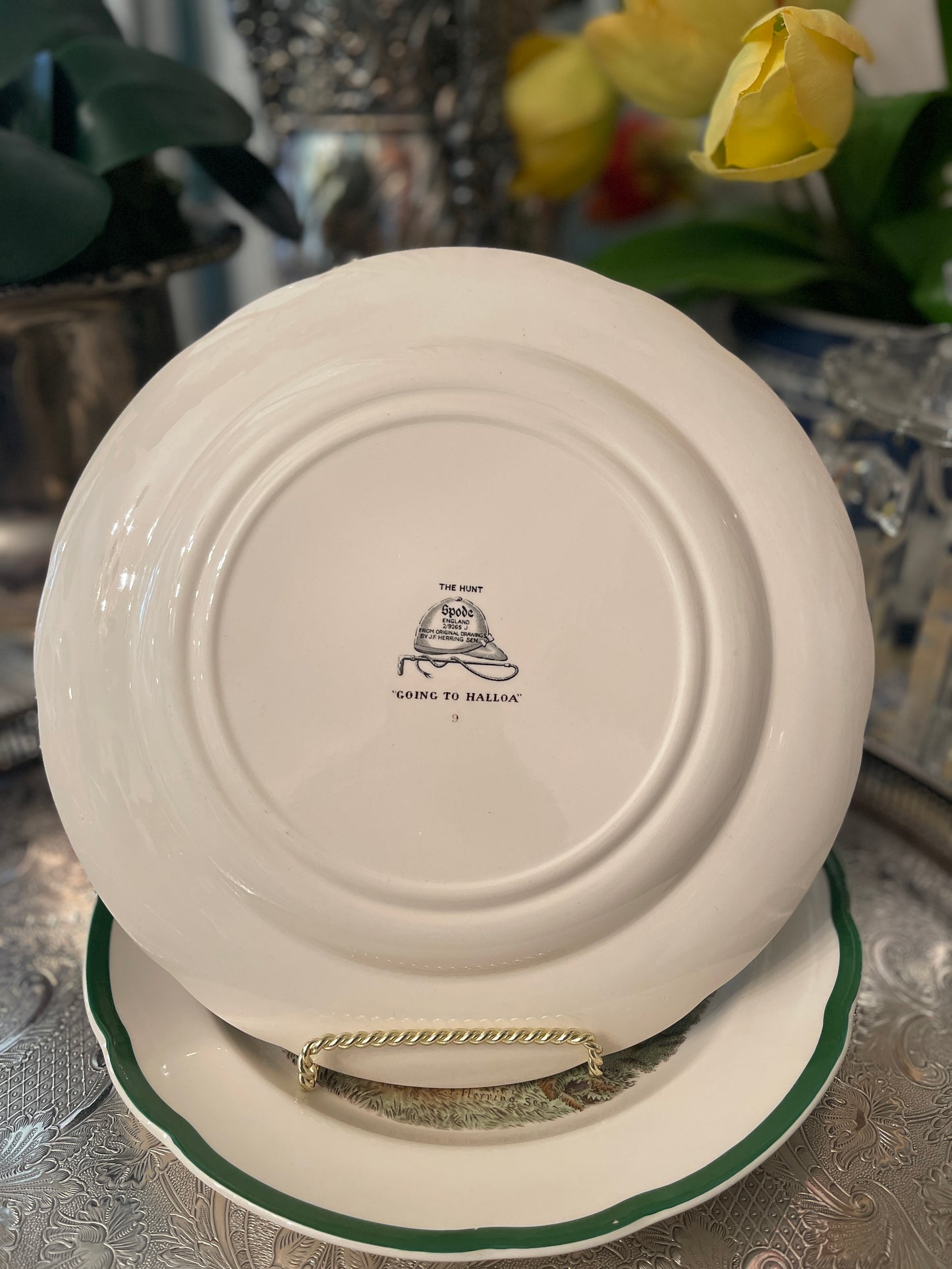 Spode Herring Hunt  ‘Going to Halloa’ Dinner Plate, The Hunt Collection, Made in England