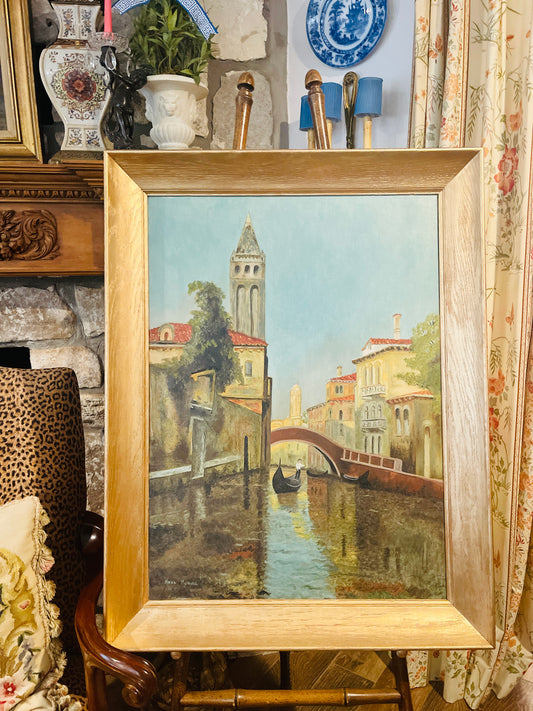 Gondola on the Grand Canal Painting, Venice Painting