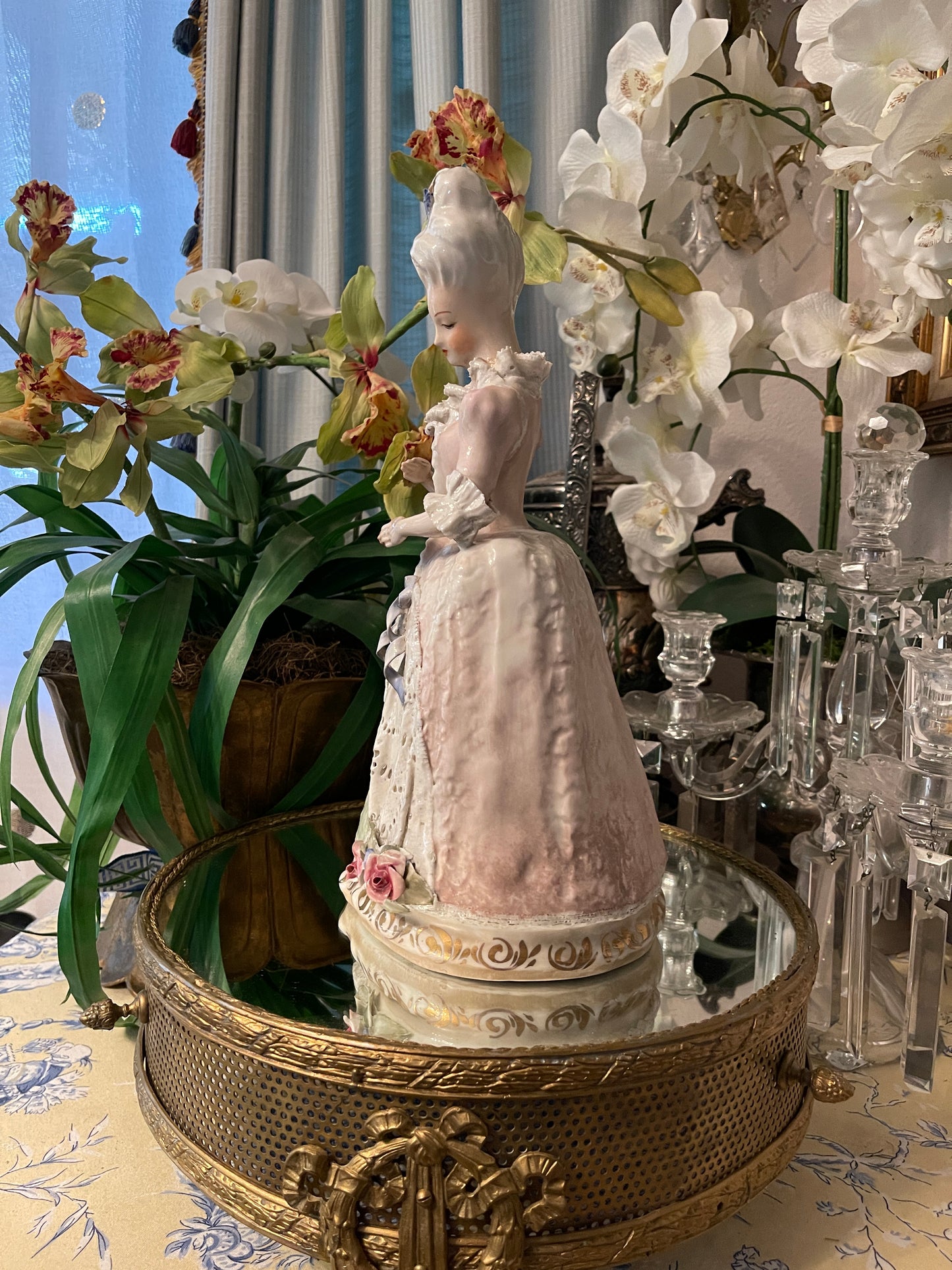 Large Vintage Cordey Marie Antoinette–Inspired Rococo Lady Statuette | 14”|