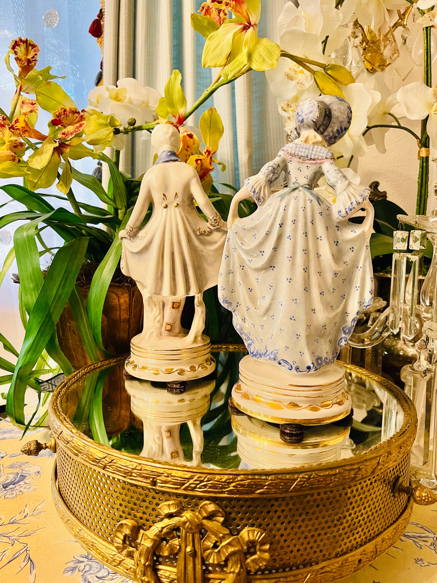 Cordey Porcelain Romantic Courtly Pair