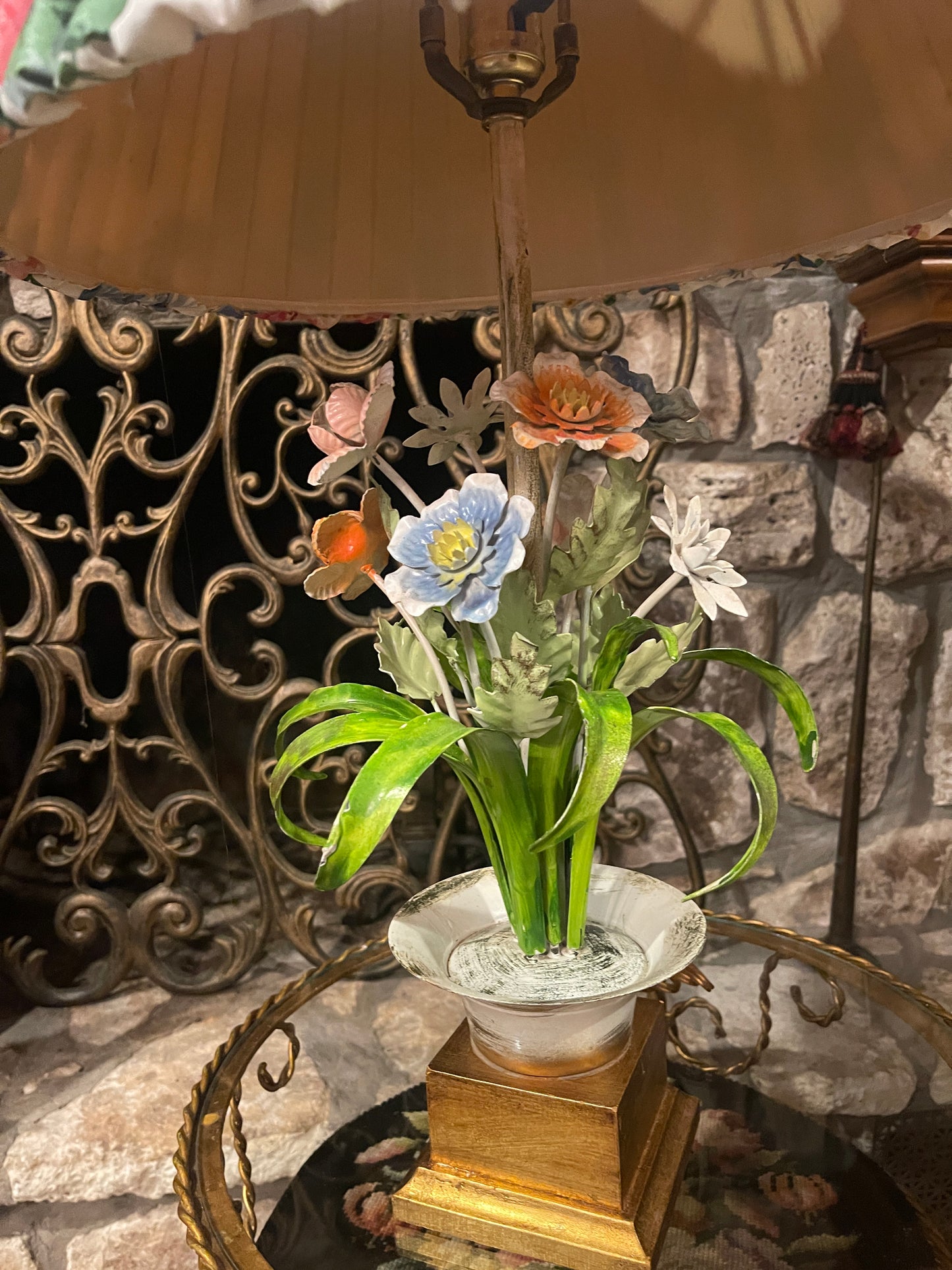 Vintage Tole Lamp