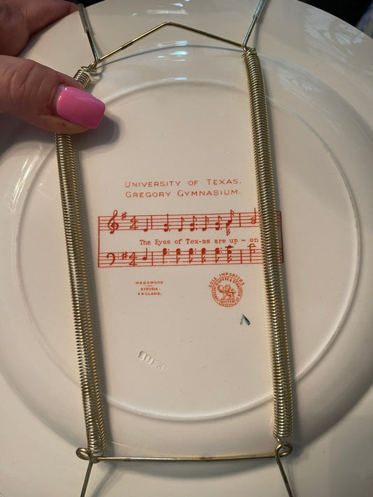 Vintage University of Texas Orange Collection - Gregory Gymnasium Commemorative Plate – Wedgwood England, 1930s-1940s