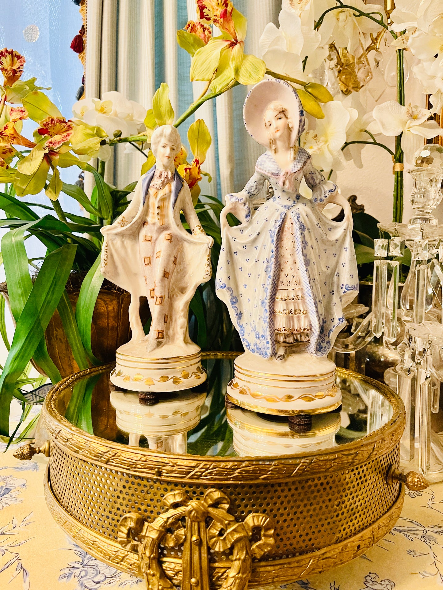 Cordey Porcelain Romantic Courtly Pair
