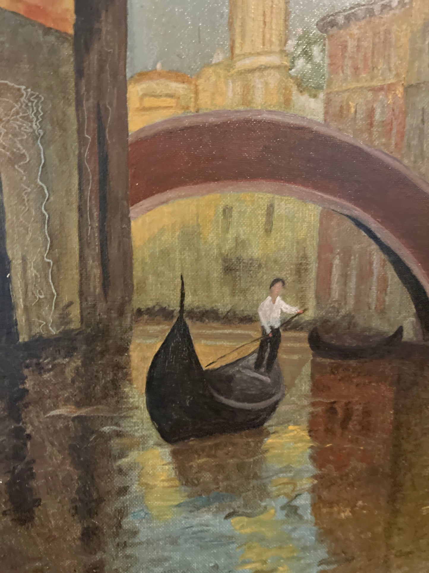 Gondola on the Grand Canal Painting, Venice Painting