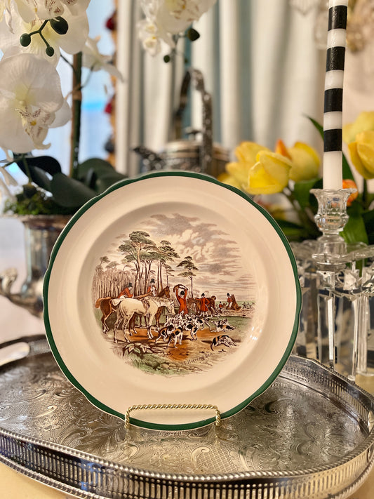 Spode Herring Hunt  ‘The Death’ Dinner Plate, The Hunt Collection, Made in England