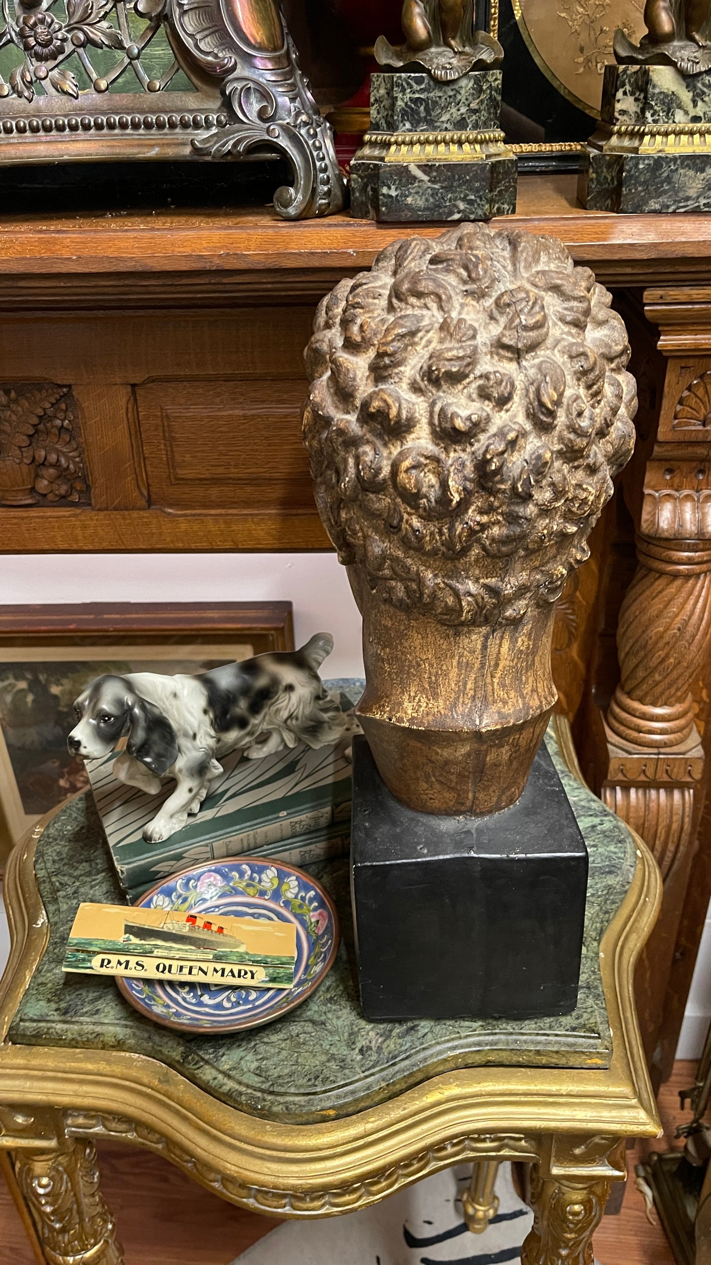 VINTAGE CLASSICAL APOLLO-STYLE PLASTER BUST