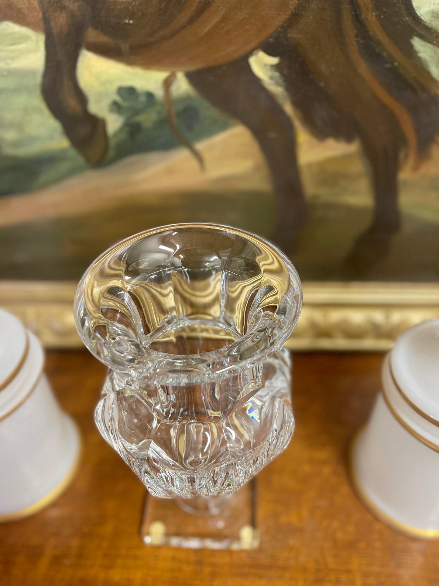 Vintage Baccarat Crystal Vase, Musee Des Cristallieries' (1821-1840) Reproduction, Made in France, Estate Decor