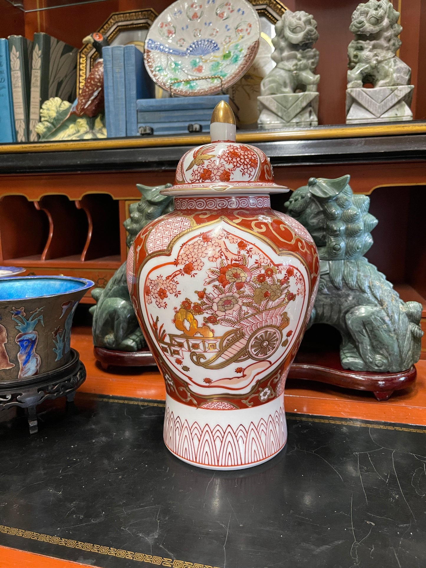 Gold Imari Temple Jar