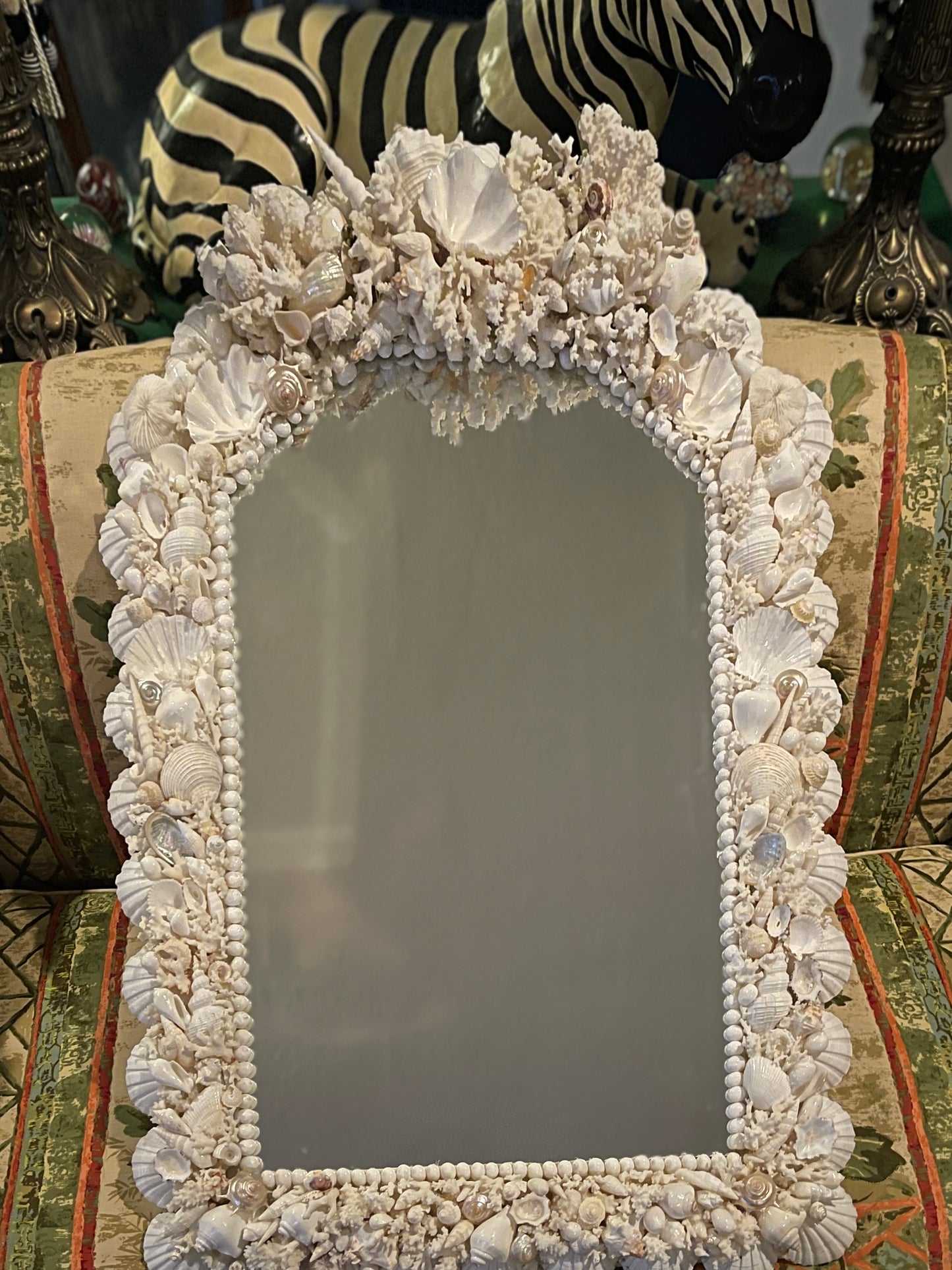 Large Shell and Coral Mirror