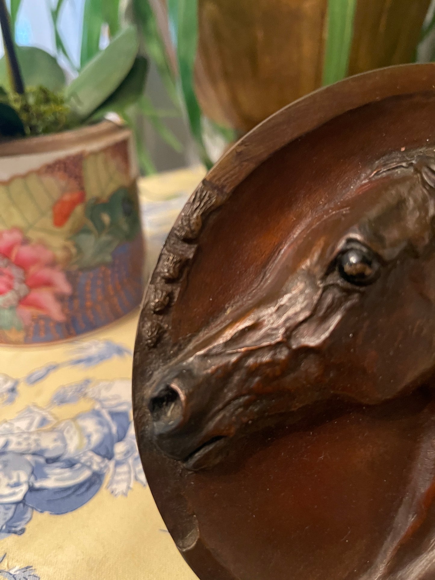 Arabian Horse Cast Bronze Plaque by Edwin Bogucki, Artist Signed