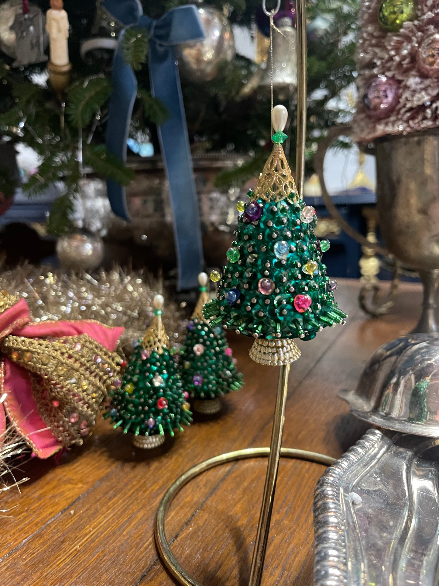 Christmas Tree Vintage Push Pin Ornament *THREE AVAILABLE*