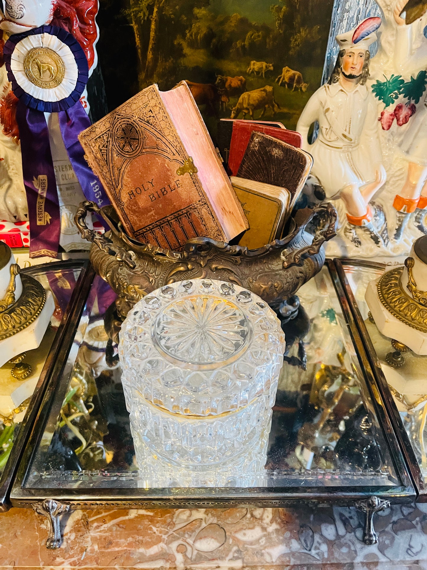 Vintage Cut Crystal Casket