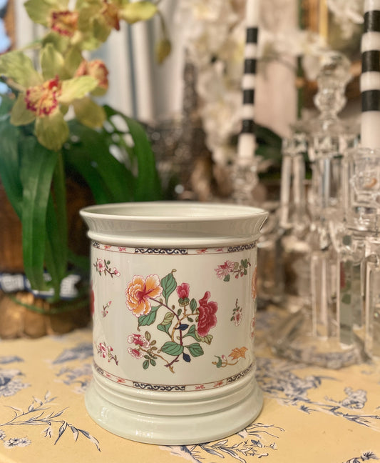 Large Raynaud Limoges Cachepot, Vibrant Florals, Made in France