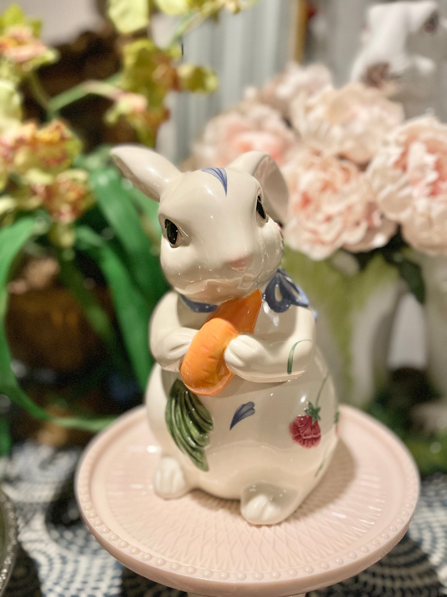 Lenox ‘Poppies on Blue’ Bunny Cookie Jar