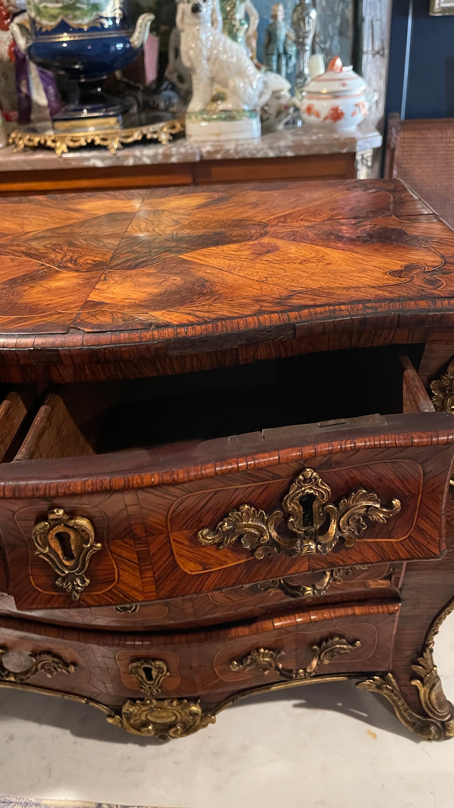 19th-Century French Miniature Commode | Coffre à Bijoux with Ormolu Mounts, Four Drawers