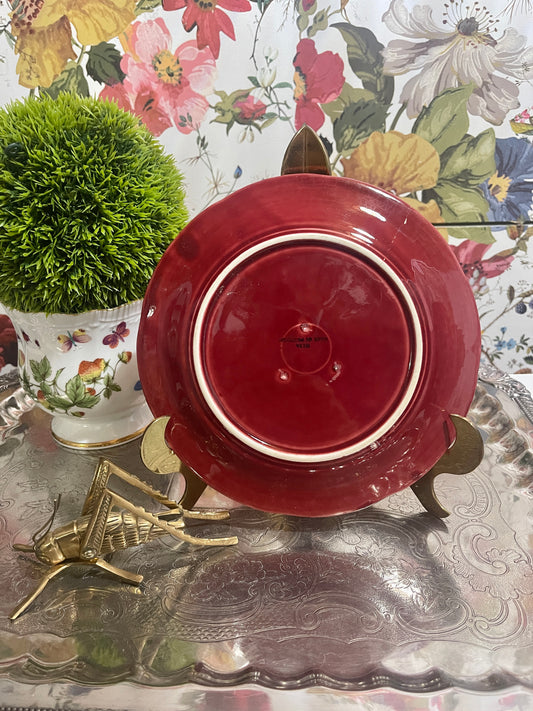 Cranberry Cabbage 8.5” Plate, Secla, Made in Portugal
