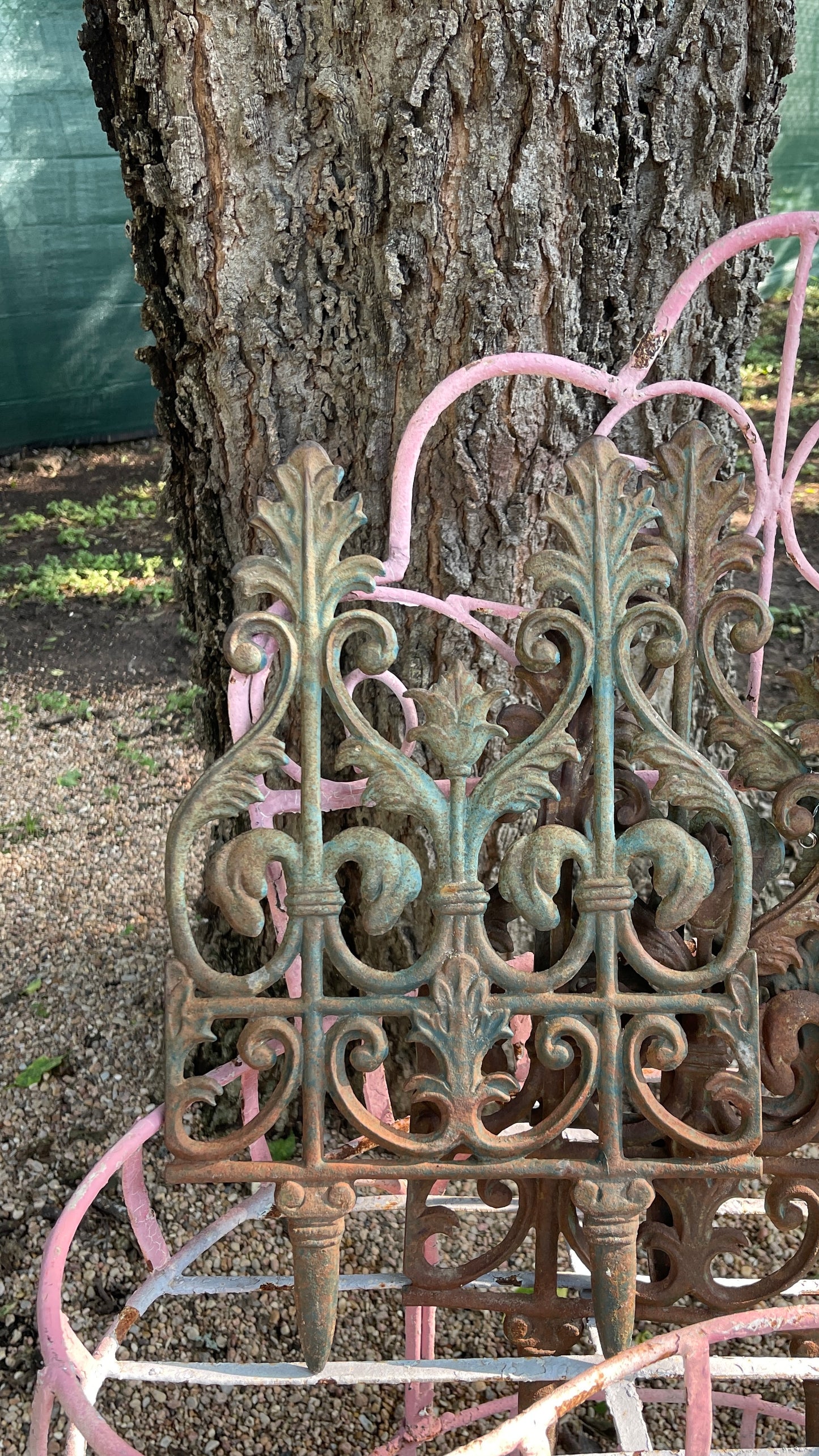 Vintage Cast Iron Garden Edging Panel, Architectural Garden Salvage, Heirloom Estate Garden Decor, 
Fourteen Available,