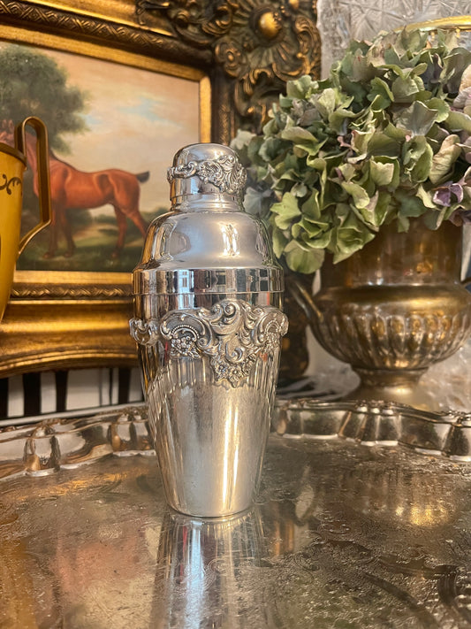 Baroque by Wallace Cocktail Shaker, Vintage, Silverplate