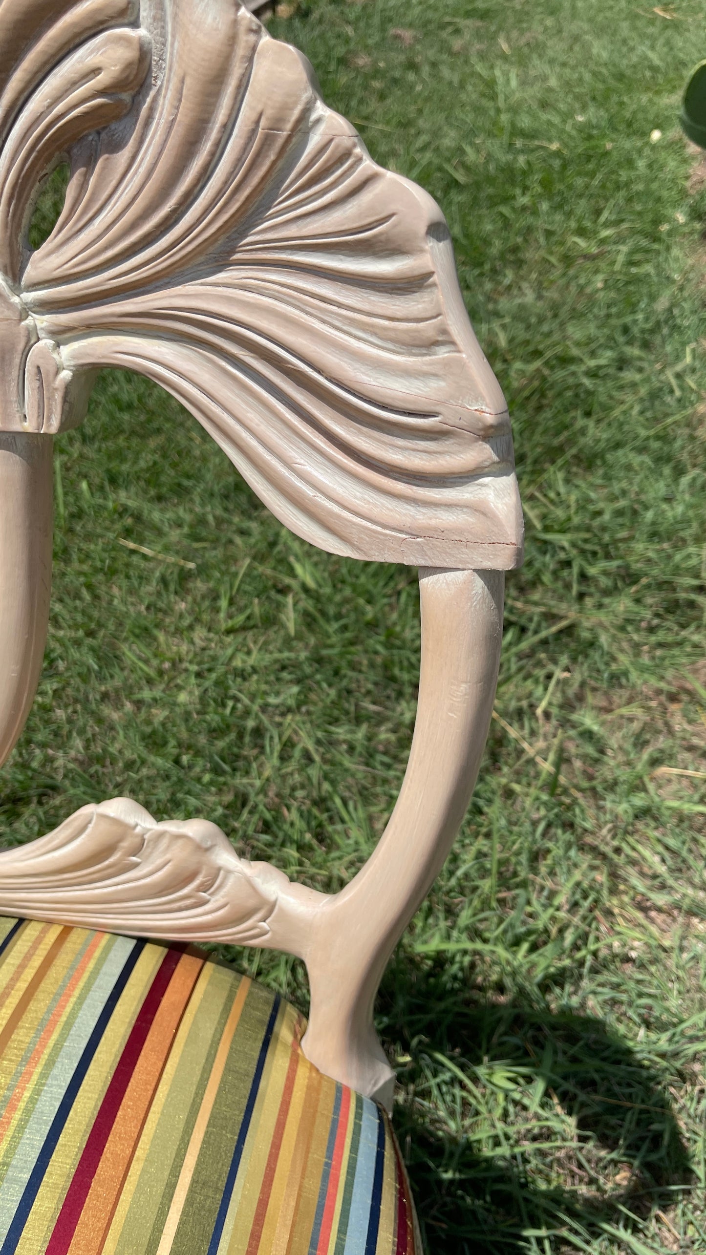 Vintage Italian Lotus Dining Chairs in the Manner of Phyllis Morris | Set of Four | Palm Beach Chic | Hollywood Regency