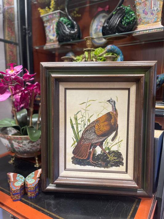 Original Painting of the 1949 Audubon Wild Turkey, Vintage, Artist Unknown
