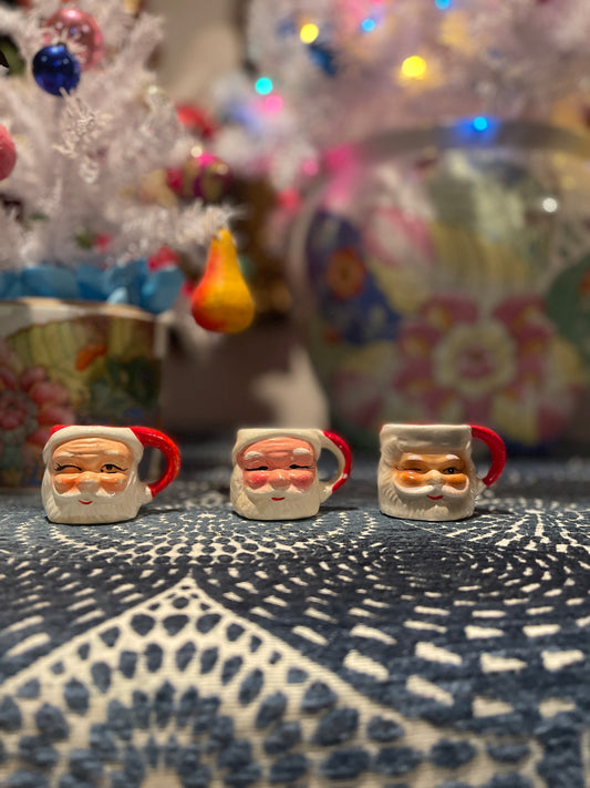 Mini Winking Vintage Santa Mug, Made in Japan
