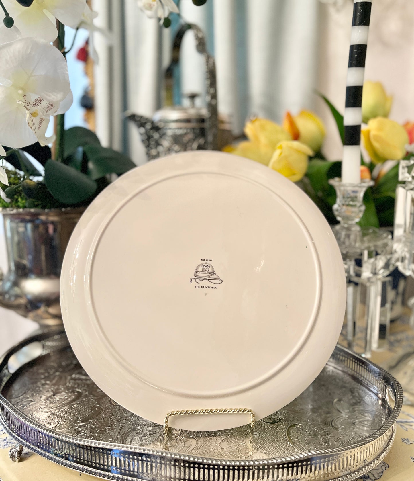Spode ‘The Huntsman’ 12” Chop Plate, The Hunt Collection, Made in England, Equestrian Decor