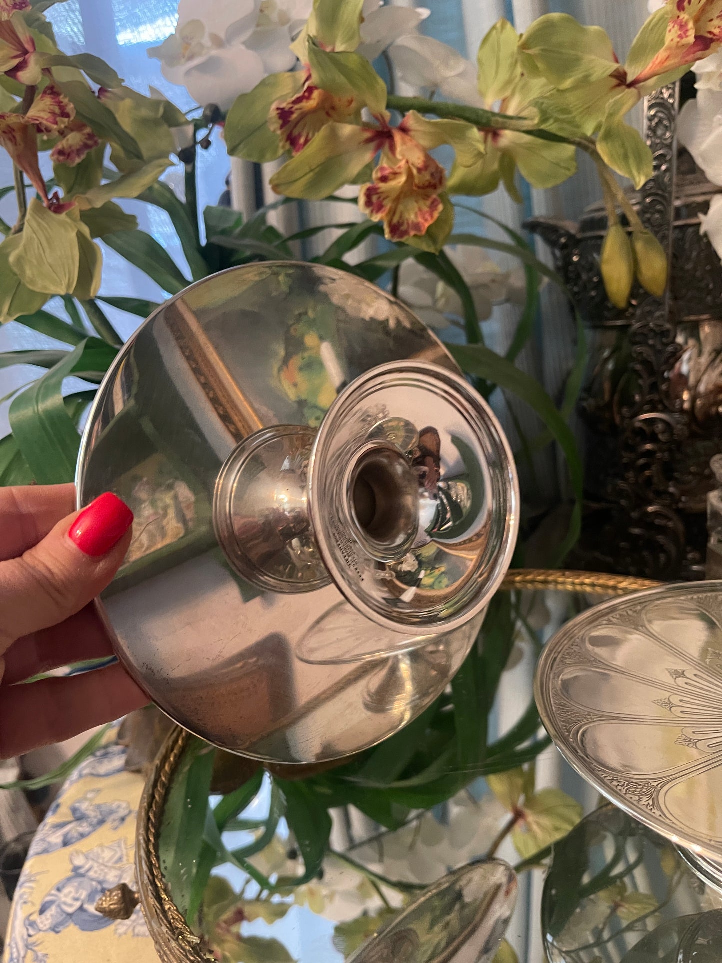 PAIR of Antique Tiffany & Co. Sterling Silver Tazzas, Estate Decor