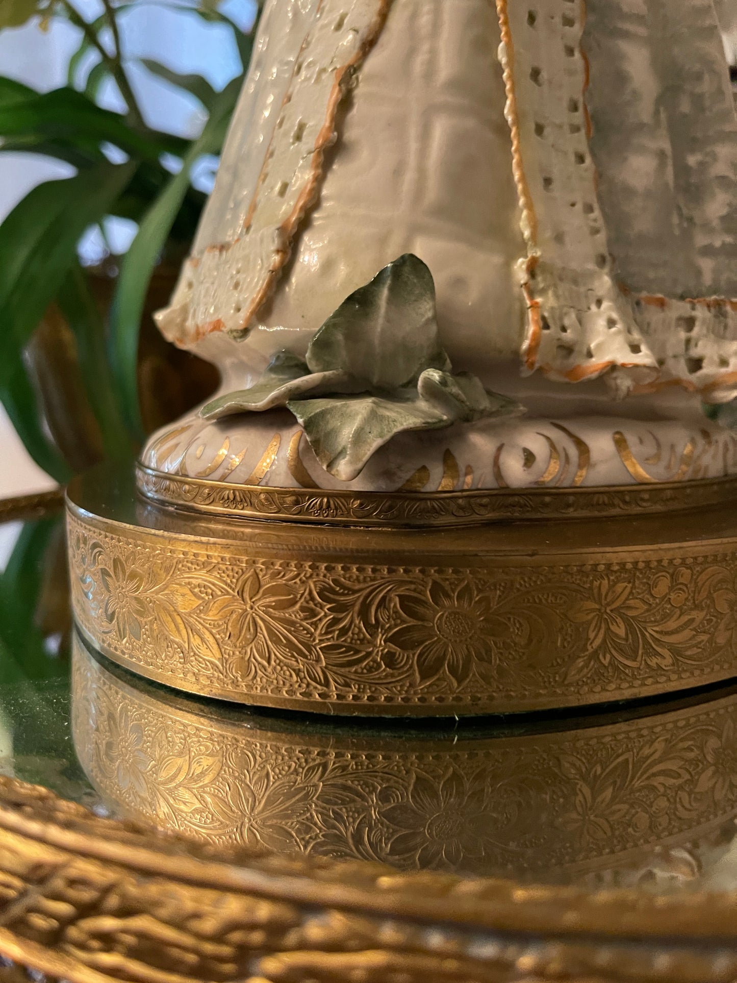 Large Vintage Cordey Porcelain Statuette on Riser – 15”