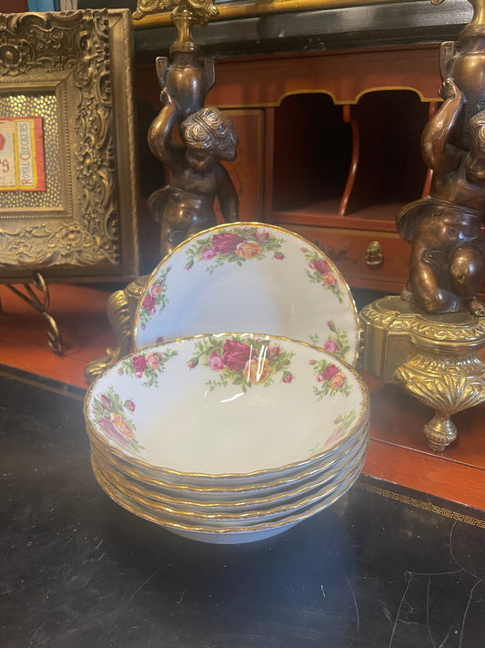 Vintage Royal Albert Old Country Rose 6” All Purpose Bowls- Set of Two