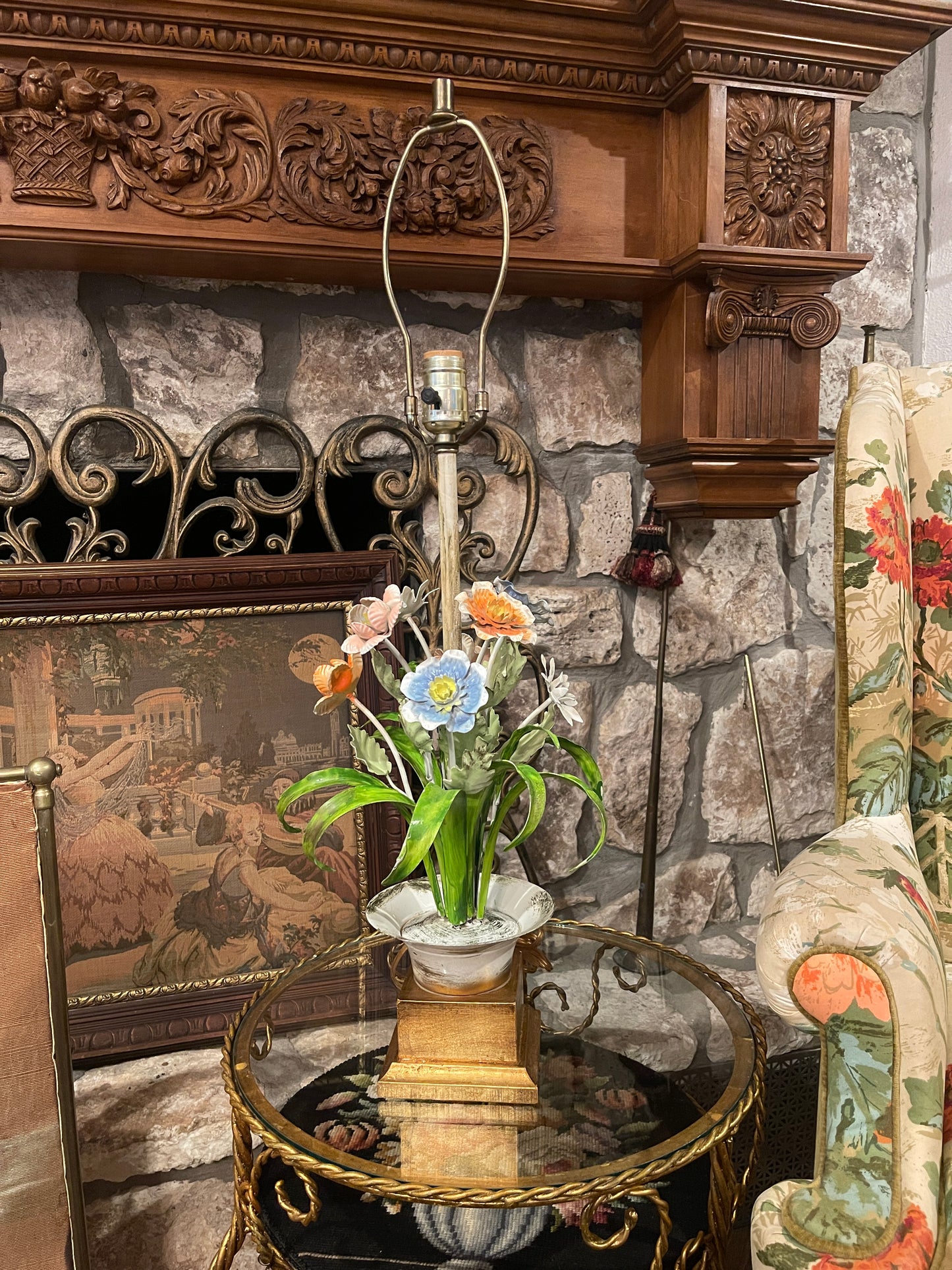 Vintage Tole Lamp