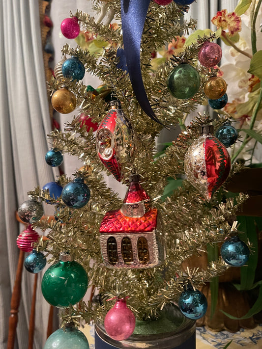 Vintage Blown Glass Ornament Set from Poland, Set of Three