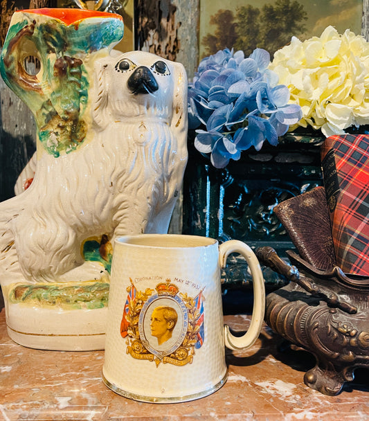 Vintage King Edward VIII Coronation Commemorative Mug, Round Top Find