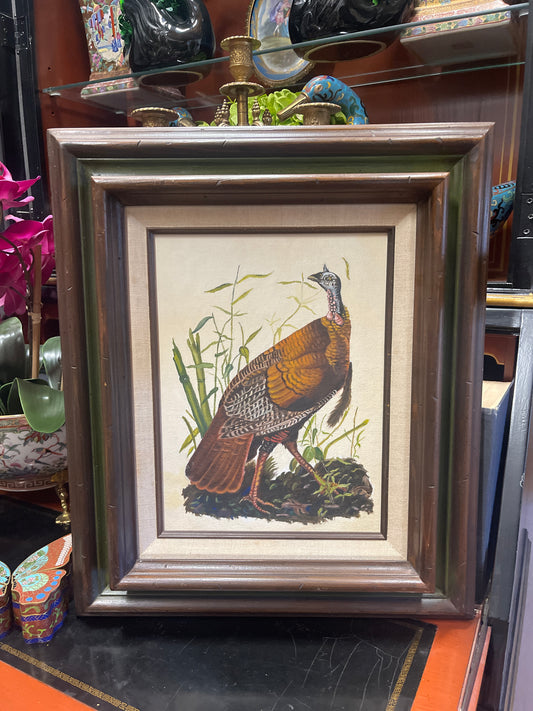 Original Painting of the 1949 Audubon Wild Turkey, Vintage, Artist Unknown