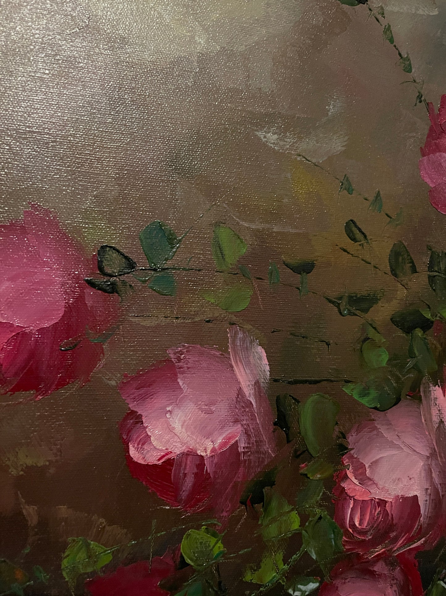 Pink Flowers in Green Vase by Robert Cox (1934-2001) Original Oil Painting, Estate Decor, Large Vintage Painting, Framed and Signed